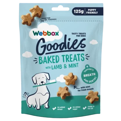 Webbox Goodies Lamb & Mint Baked Dog Treats 125g