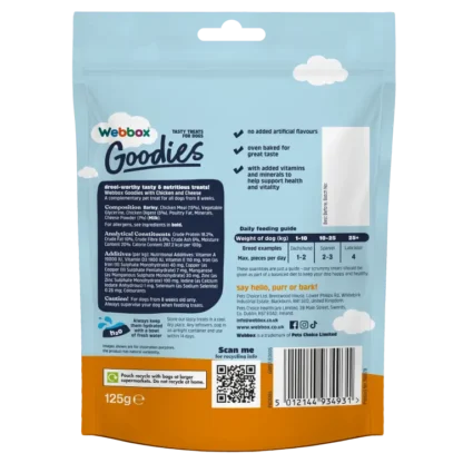 Webbox Goodies Chicken & Cheese Baked Dog Treats 125g - Image 2