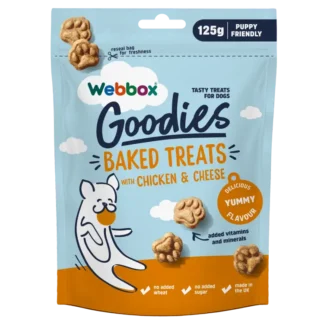 Webbox Goodies Chicken & Cheese Baked Dog Treats 125g