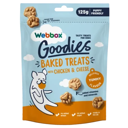 Webbox Goodies Chicken & Cheese Baked Dog Treats 125g