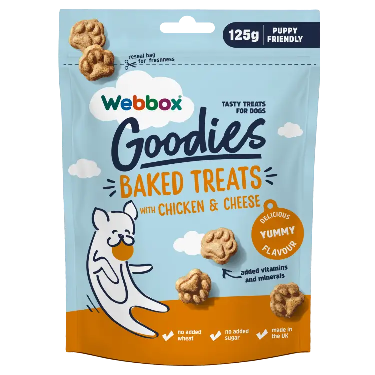 Webbox Goodies Chicken & Cheese Baked Dog Treats 125g