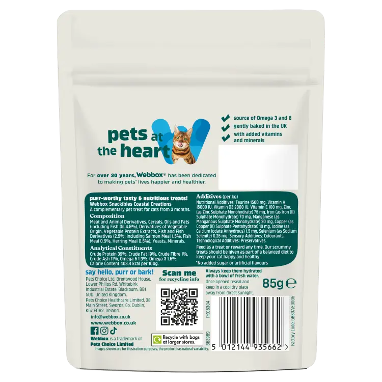 Webbox, Snackibles Coastal Creations Cat Treats 85g - Image 2