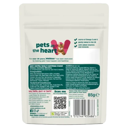 Webbox, Snackibles BBQ Bites Cat Treats 85g - Image 2