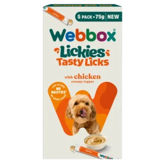 Webbox Lickies Tasty Licks Chicken Creamy 5 Pack 75g