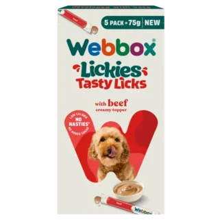 Webbox Lickies Tasty Licks Beef Creamy 5 Pack 75g