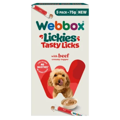 Webbox Lickies Tasty Licks Beef Creamy 5 Pack 75g