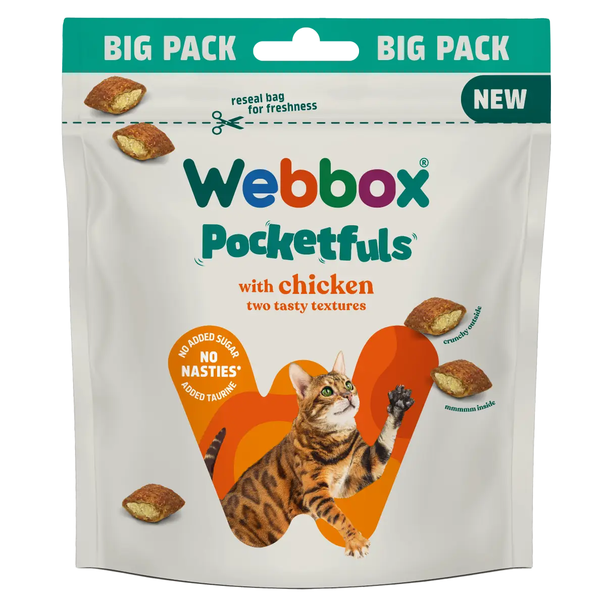 Webbox, Chicken Pocketfuls Big Pack 200g Cat Treats
