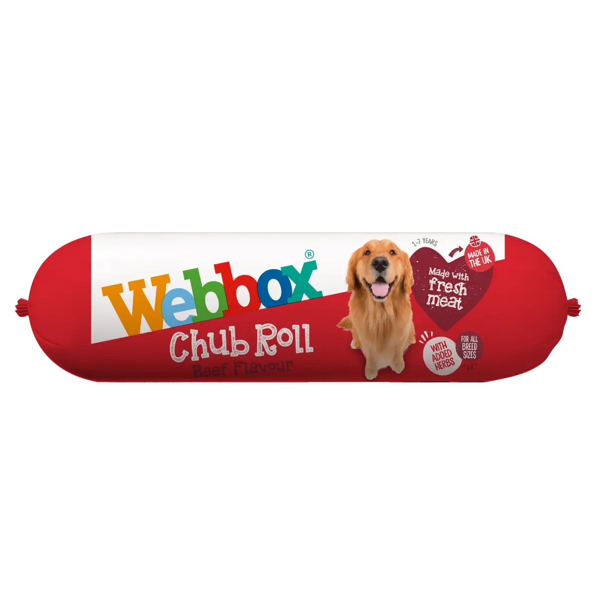 Webbox Beef Chub Roll Wet Dog Food 720g